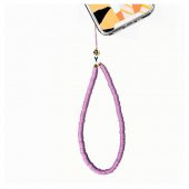 Lila Renk Kişiye Özel Harf Yazılı Fimo Telefon Askısı - 1