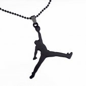 Mat Siyah Erkek Slam Dunk NBA Air Jordan Kolye - 3