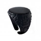 Mat Siyah Renk Erkek Taşsız Yüzük - 2