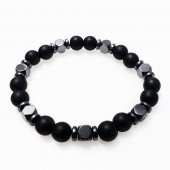 Hematit & Oniks Erkek Doğal Taş Bileklik - 2
