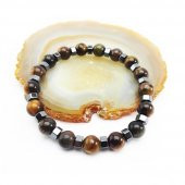 Kaplangözü - Altıgen Kesim Hematit Doğal Taş Erkek Bileklik - 3