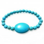 Turkuaz Doğal Taş Kadın Bileklik - 1