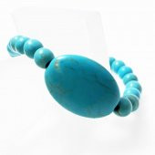 Turkuaz Doğal Taş Kadın Bileklik - 4