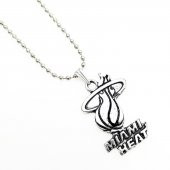 Gümüş Renk Erkek Miami Heat Kolye - 2