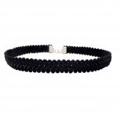 Siyah Örme Kadın Choker Kolye - 2