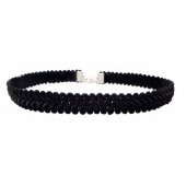Siyah Örme Kadın Choker Kolye - 3
