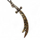 Bronz Renk Erkek Zülfikar Kılıç Kolye - 3