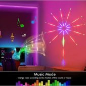 RANCHİ RC-12947 LED IŞIK 115CM ÇAP ANİMASYONLU RGB YILDIZ KAYAR LED 5V YSB GİRİŞLİ - 2
