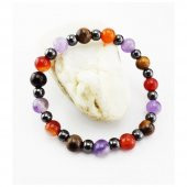 Ametist - Hematit - Kaplangözü - Akik Doğal Taş Kadın Bileklik - 2