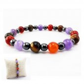 Ametist - Hematit - Kaplangözü - Akik Doğal Taş Kadın Bileklik - 3