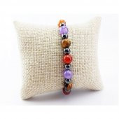 Ametist - Hematit - Kaplangözü - Akik Doğal Taş Kadın Bileklik - 5