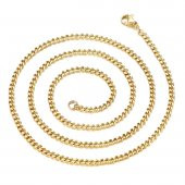 Gold Renk Traşlı  Erkek Çelik Zincir - 1