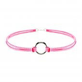 Pembe Renk Kadın Süet Round Choker - 1