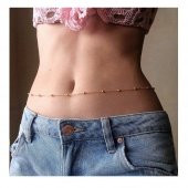 Altın Rengi Top Zincir Bel Zinciri - 1