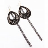 Özel İşleme Kadın Bronz Retro Küpe - 3