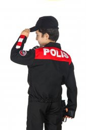 Yunus Polis Kostümü Çocuk Üniforması Kırmızı - 4