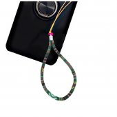 Yeşil & Çok Renkli Kadın Telefon Askısı - 1