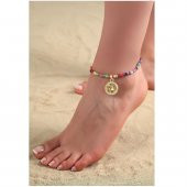 Renkli Bambu Boncuk Kadın Kova Burcu Halhal - 1