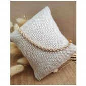 Altın Kaplama Kadın Burgu Zincir Bileklik - 3