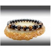 Kaplangözü & Hematit Doğal Taş Erkek Bileklik - 1