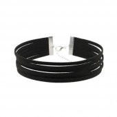 Siyah Renk Kadın Süet Choker - 1