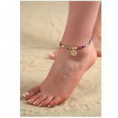 Renkli Bambu Boncuk Kadın Balık Burcu Halhal - 1