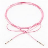 Pembe Renk Kadın Süet Bağcıklı Choker  Kolye - 1