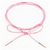 Pembe Renk Kadın Süet Bağcıklı Choker  Kolye - 2