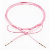 Pembe Renk Kadın Süet Bağcıklı Choker  Kolye - 3