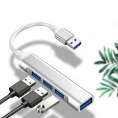 PrimeX PX-TYP5 Ultra Slim Gri USB Hub, 4 Port USB 3.0 Çoklayıcı, USB Çoklayıcı - 5