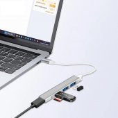 PrimeX PX-TYP5 Ultra Slim Gri USB Hub, 4 Port USB 3.0 Çoklayıcı, USB Çoklayıcı - 7