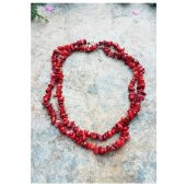 Mercan Doğal Taş Kısa ve Uzun Kullanılabilen Kadın Kolyee - 2