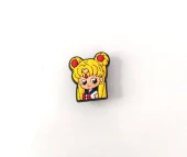 Sailor Moon Terlik Ayakkabı Süsü Silikon Kız Erkek Aksesuar 1 Adet Hediye - 1