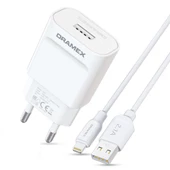 Dramex D21L Şarj Aleti Lightning Kablolu Set 2.1A - 4