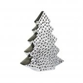 Yılbaşı Yeniyıl Dekorasyonu Çam Ağacı Figür Krom 13cm Yılbaşı Christmas Temalı Biblo - 1