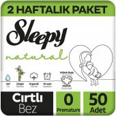 Sleepy Natural Bebek Bezi Jumbo 0 Beden Premature 0-3 Kg 50 Adet - 1