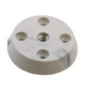 Mobilya Masa Sehpa Ayağı Bağlantı Aparatı Düz Ayak Tabanı Beyaz (4 ADET) - 3