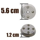 Mobilya Masa Sehpa Ayağı Bağlantı Aparatı Düz Ayak Tabanı Beyaz (4 ADET) - 6