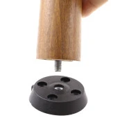 Mobilya Masa Sehpa Ayağı Bağlantı Aparatı Düz Ayak Tabanı Siyah - 1