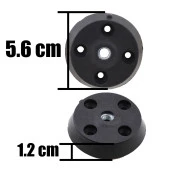 Mobilya Masa Sehpa Ayağı Bağlantı Aparatı Düz Ayak Tabanı Siyah - 5