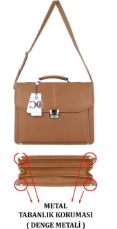 Deri Evrak Çantası Laptop Bölmeli 15.6"İnç Taban Korumalı 8683255011315 - 11