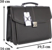 Deri Evrak Çantası Laptop Bölmeli 15.6"İnç Taban Korumalı 8683255011315 - 3