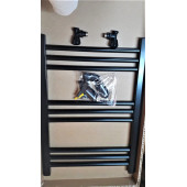 400x1100 siyah havlupan + 2 adet radyatör vanası siyah - 1