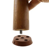 Mobilya Masa Sehpa Ayağı Bağlantı Aparatı Düz Ayak Tabanı Kahve - 1