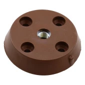 Mobilya Masa Sehpa Ayağı Bağlantı Aparatı Düz Ayak Tabanı Kahve - 3