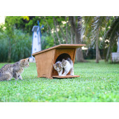 MANDU Ahşap Mini Kedi Evi (Yeni Doğan evi) - 2