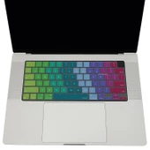 Macbook M1-M2-M3 Air Pro Klavye Koruyucu (US-ABD İngilizce) TouchID'li A2681 A3113 A2941 A3114 A2442 A2485 ile Uyumlu Dazzle - 3