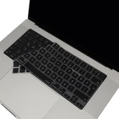 Macbook Kılıf Klavye Koruyucu M1-M2-M3 (Türkçe Q) TouchID'li A2681 A3113 A2941 A3114 A2442 A2485 ile Uyumlu - 1