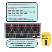Macbook M1-M2-M3 Air Pro Klavye Koruyucu (UK-EU İngilizce) TouchID'li A2681 A3113 A2941 A3114 A2442 A2485 ile Uyumlu Dazzle - 2