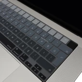 Macbook Kılıf Air Pro Klavye Koruyucu M1-M2-M3 (Türkçe Q) TouchID'li A2681 A3113 A2941 A3114 A2442 A2485 ile Uyumlu Ombre - 10